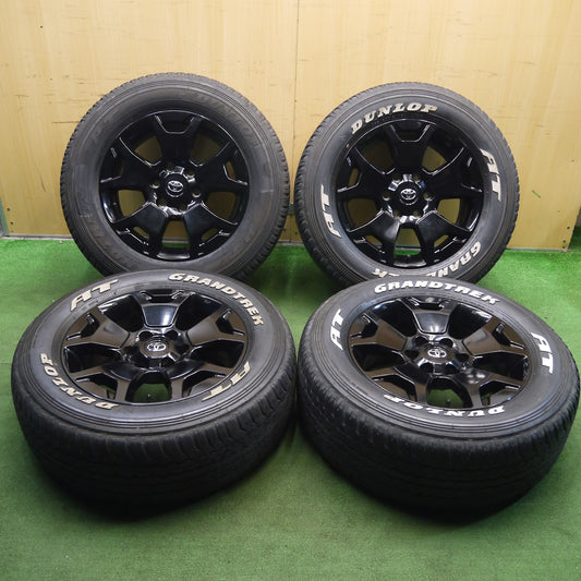 [送料無料]綺麗！4本価格★トヨタ ハイラックス サーフ 純正 265/60R18 ホワイトレター ダンロップ グラントレック AT25 PT PCD139.7/6H★3051001アノ