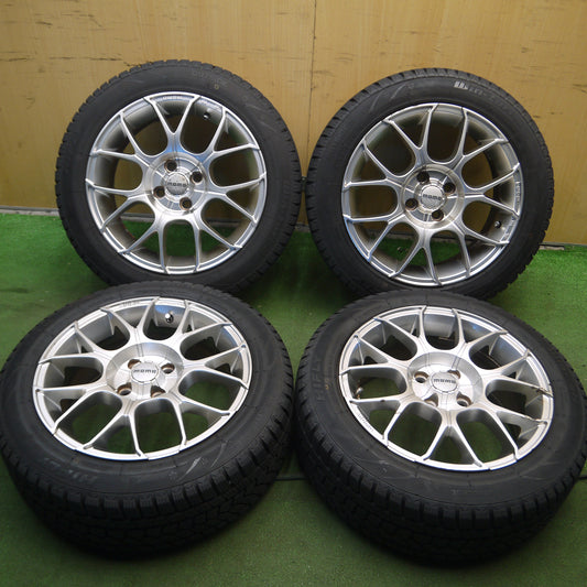*送料無料*バリ溝!22年!ほぼ10分★スタッドレス MOMO 195/55R16 ハイフライ Win-turi 212 モモ 16インチ PCD100/4H★3122707Hス