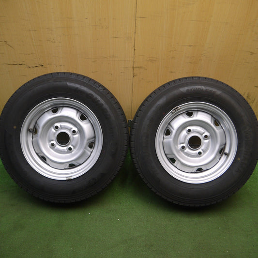 [送料無料]バリ溝！キレイ！9.5分★スタッドレス 165/80R13 90/88N ヨコハマ アイスガード iG91 スチール PCD114.3/4H★3111707Hス