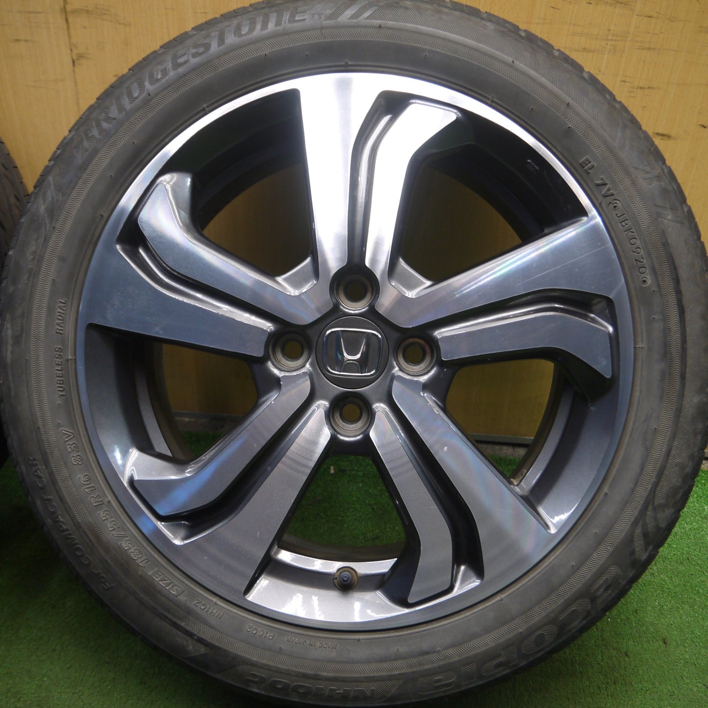 *送料無料* 4本価格★ホンダ グレイス 純正 185/55R16 ブリヂストン エコピア NH100C セイバーリング SL201 PCD100/4H★4030408Hノ