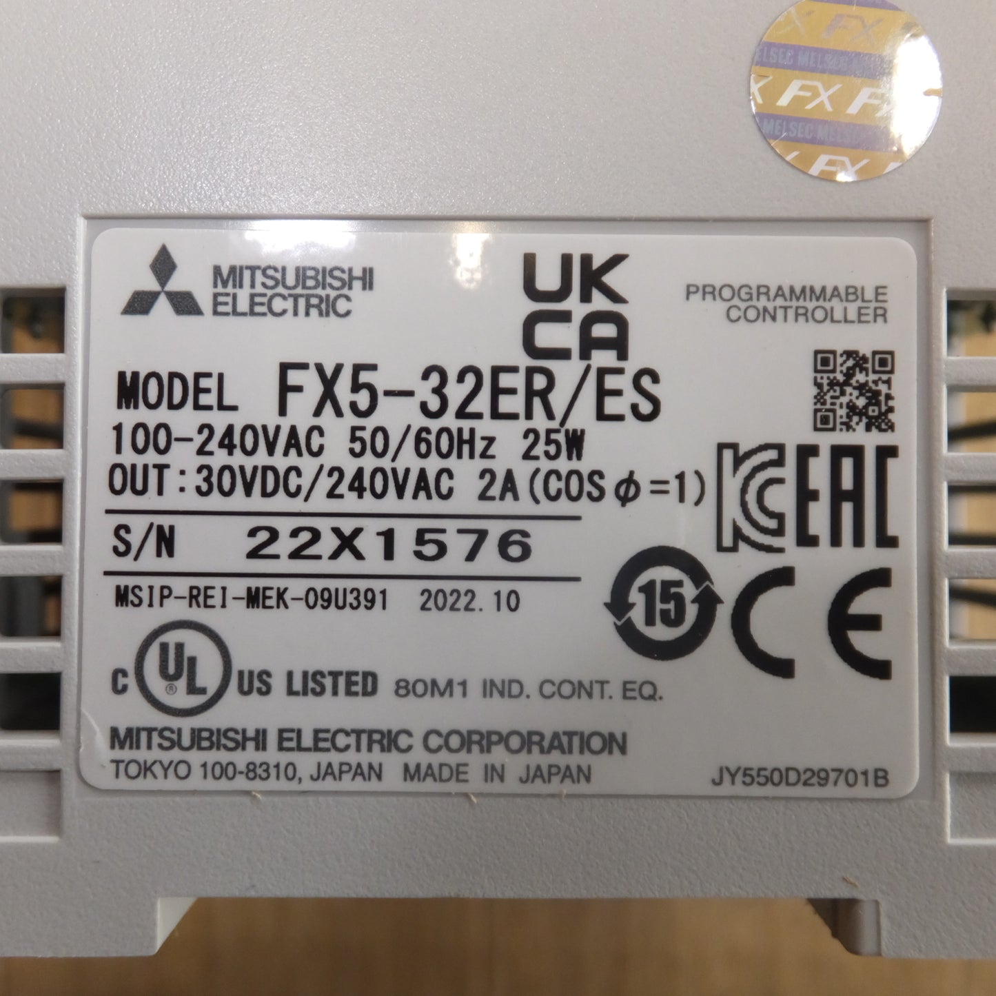 [送料無料]未使用★三菱 MITSUBISHI MELSEC iQ-F 電源内蔵入出力ユニット FX5-32ER/ES★
