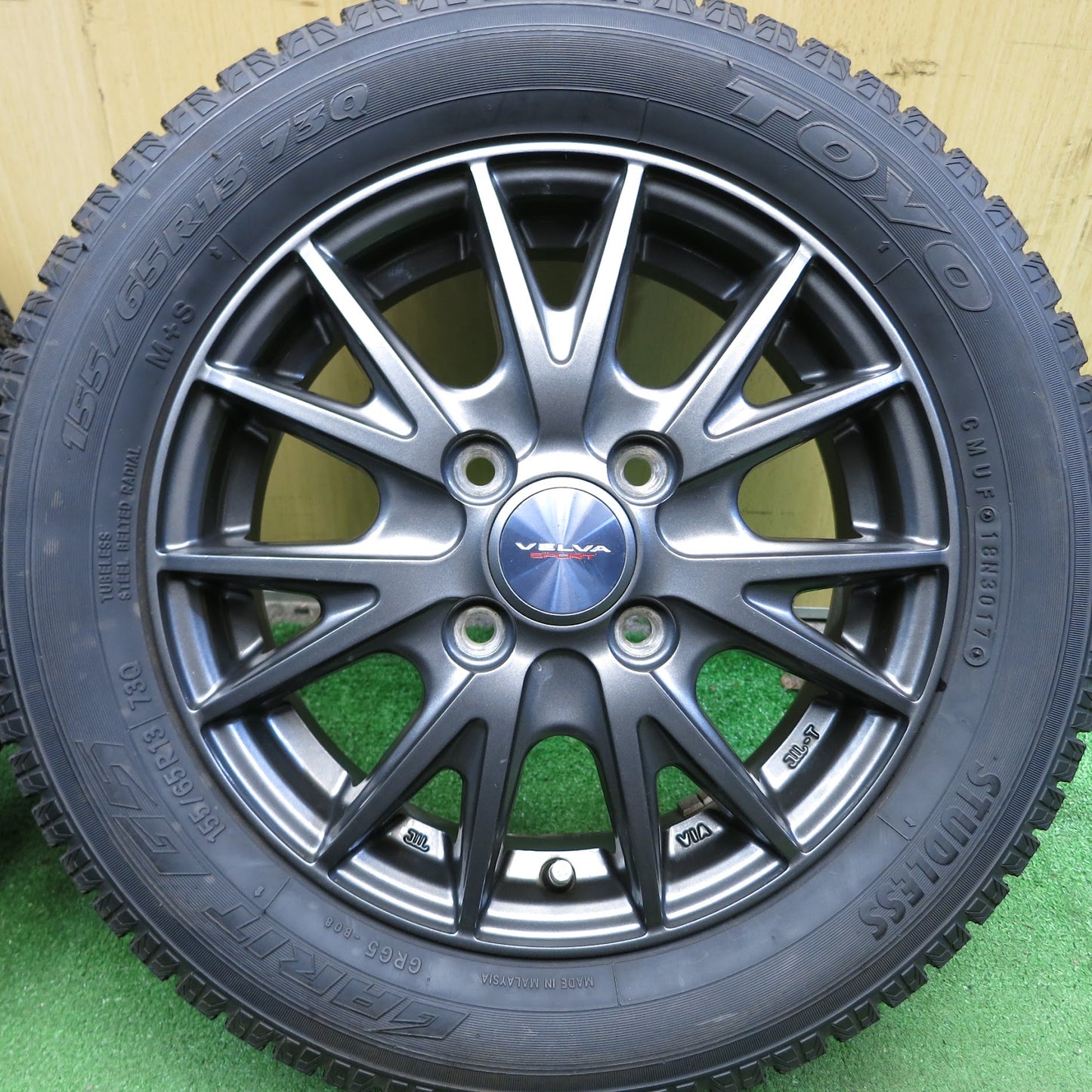 [送料無料]キレイ★スタッドレス 155/65R13 トーヨー ガリット G5 VELVA SPORT ヴェルヴァ スポーツ 13インチ PCD100/4H★3062305Hス