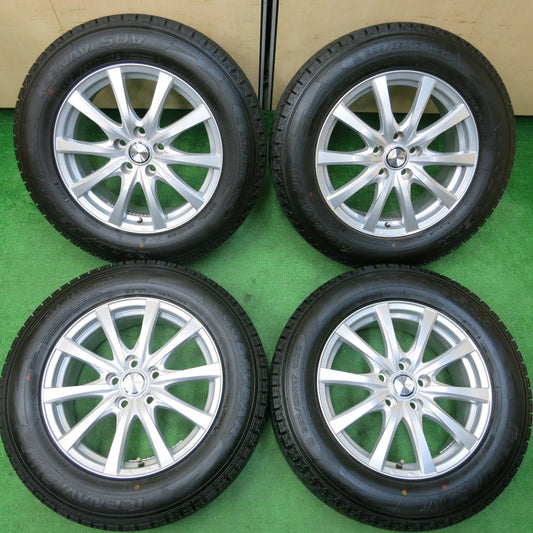 [送料無料] 超バリ溝！21年！キレイ！ほぼ10分★スタッドレス 225/65R17 グッドイヤーアイスナビSUV ravrion PCD114.3/5H★3112908イス