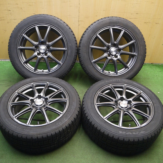 *送料無料*バリ溝!キレイ!ほぼ10分★スタッドレス 215/55R17 トーヨー ガリット G5 FINAL SPEED MiD 17インチ PCD114.3/5H★4012906Hス