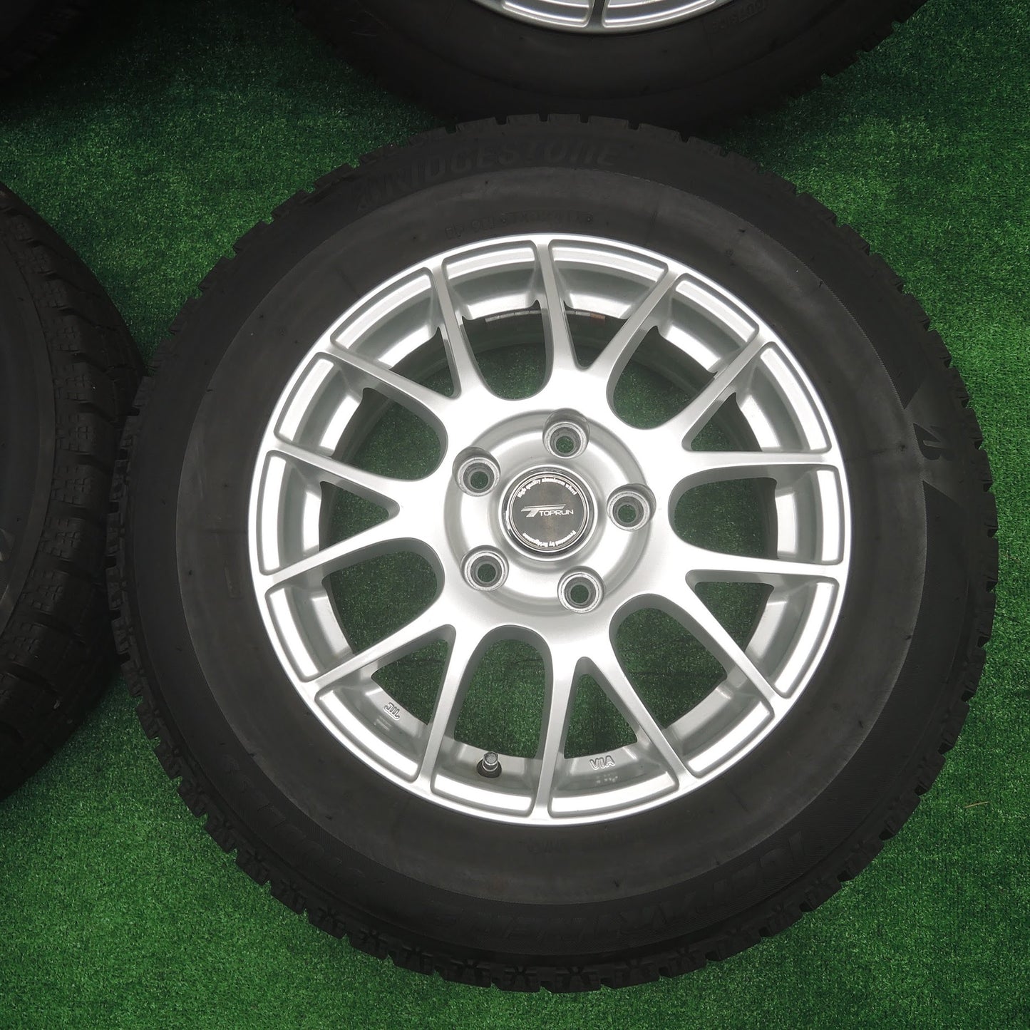 [送料無料]バリ溝！キレイ！9.5分★スタッドレス 195/65R15 ブリヂストン アイスパートナー2 TOPRUN トップラン 15インチ PCD114.3/5H★3071001SYス