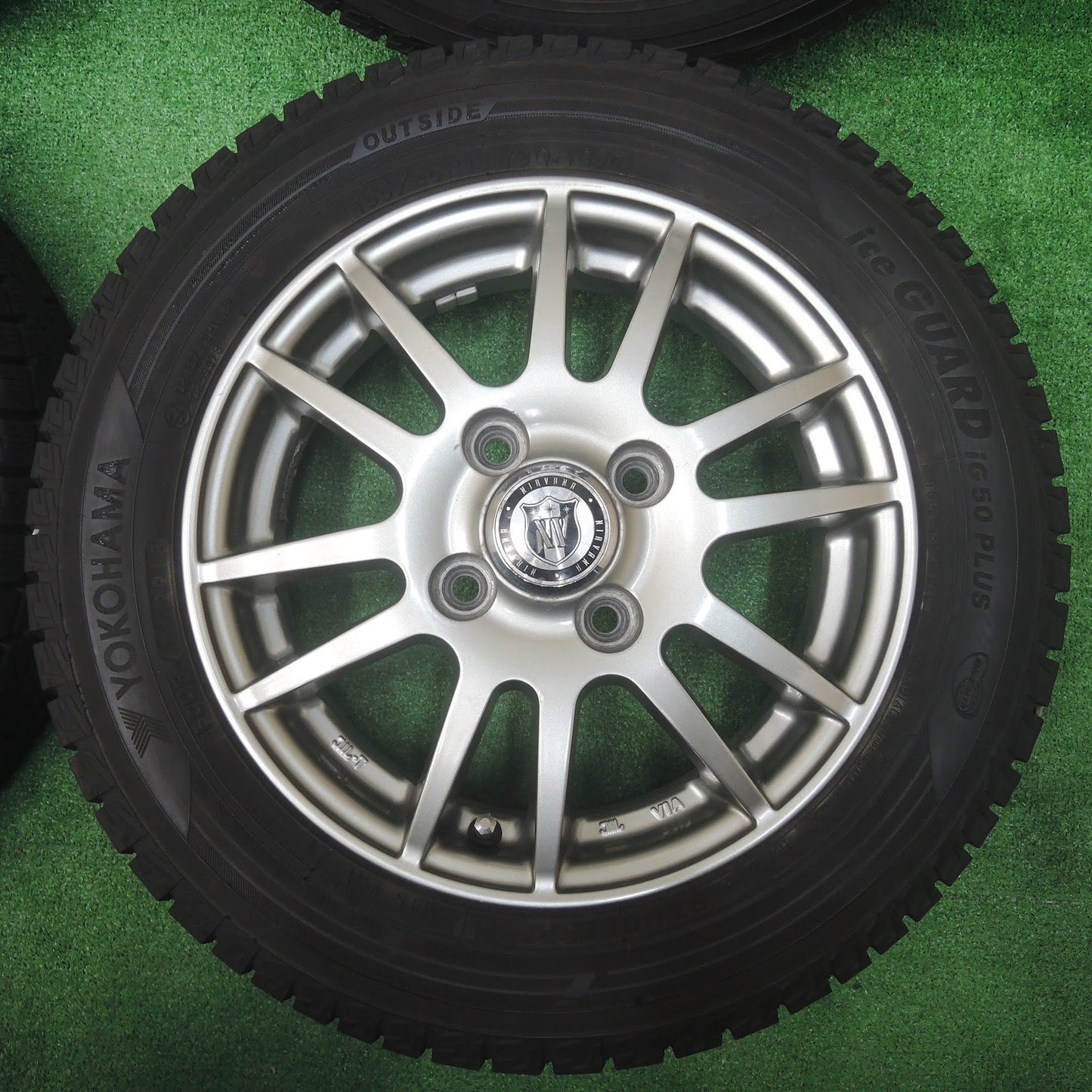 [送料無料] バリ溝！キレイ！9.5分★スタッドレス 155/65R13 ヨコハマ アイスガード iG50 プラス NIRVANA NV PCD100/4H★3112003SYス