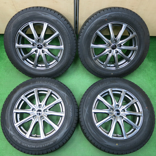 *送料無料*バリ溝!キレイ!9.5分以上★スタッドレス 225/65R17 ダンロップ ウインターマックス SJ8 EuroSpeed MANARAY マナレイ PCD114.3/5H★4010404イス
