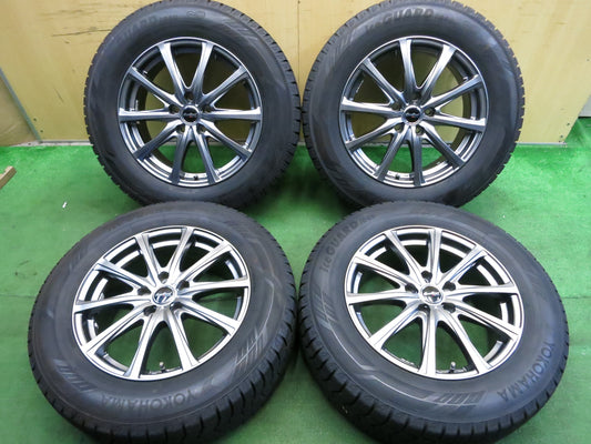 [送料無料]バリ溝！キレイ！9.5分★スタッドレス 225/65R17 ヨコハマ アイスガード iG60 EuroSpeed MANARAY SPORT マナレイ 17インチ PCD114.3/5H★2121213Hス