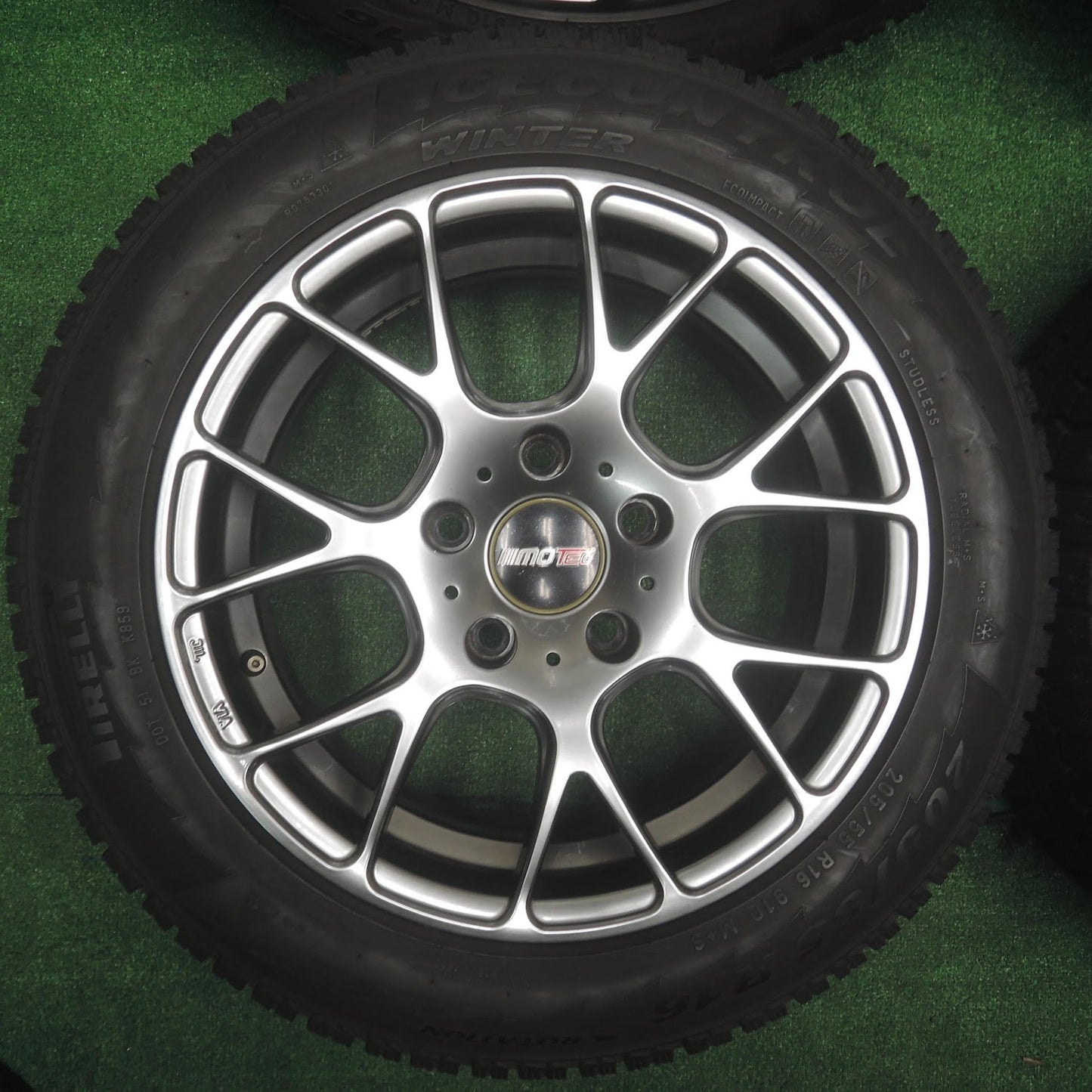[送料無料]4本価格★BMW 等 MOTEC 205/55R16 NUR スタッドレス ピレリ アイスコントロール モーテック 16インチ PCD120/5H★3092004SYス