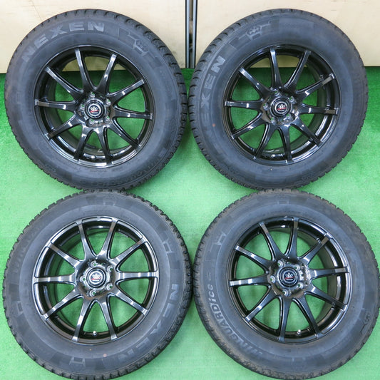 *送料無料* バリ溝!22年!キレイ!9.5分★スタッドレス 225/65R17 ネクセン ウィンガード アイス SUV LOXARNY SPORT BADX ロクサーニ PCD114.3/5H★4022009イス