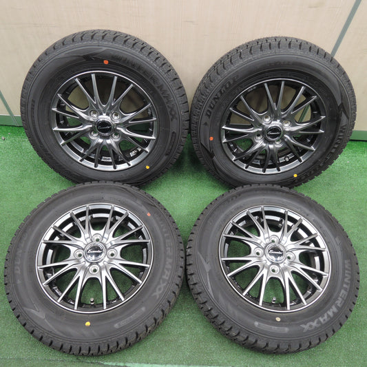 *送料無料*バリ溝！22年！ほぼ10分★スタッドレス 145/80R13 ダンロップ ウインターマックス WM02 Exceeder エクシーダー PCD100/4H★3111506SYス
