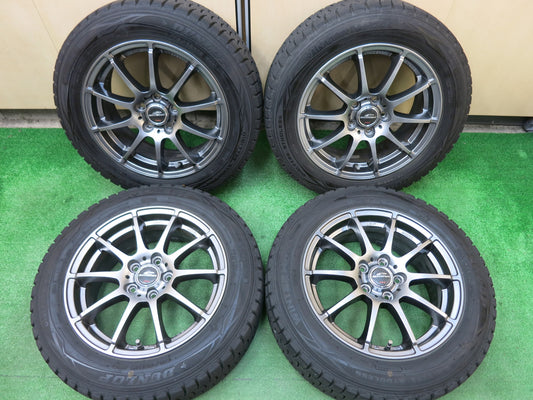 [送料無料]バリ溝！キレイ！9.5分★スタッドレス 175/65R15 ダンロップ ウインターマックス WM01 SCHNEIDER ATECH シュナイダー 15インチ PCD100/5H★3011807ヒス