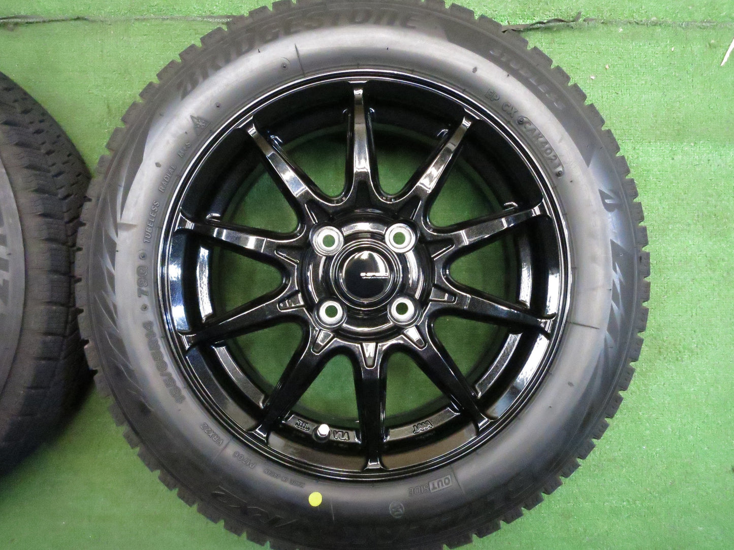 [送料無料]バリ溝！21年！キレイ！ほぼ10分★スタッドレス 165/65R14 ブリヂストン ブリザック VRX2 G-SPEED Gスピード 14インチ PCD100/4H★3021401Hス
