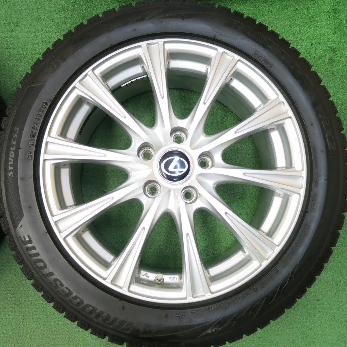 [送料無料]空気圧センサー付！バリ溝！20年！9.5分★レクサス 等 225/50R17 スタッドレス ブリヂストン ブリザック VRX2 weds 17インチ PCD114.3/5H★3060904ヒス