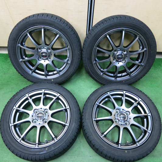 *送料無料*バリ溝！キレイ！9分★スタッドレス 165/55R15 ヨコハマ アイスガード iG50 プラス SCHNEIDER ATECH 15インチ PCD100/4H★3100907イス