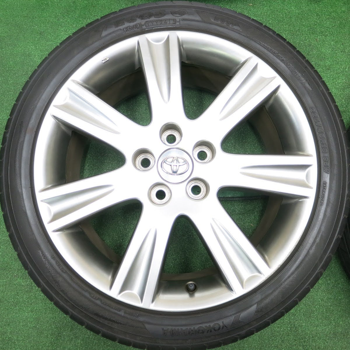[送料無料]4本価格★トヨタ マークX ジオ 純正 225/45R18 ヨコハマ エコス ES31 18インチ PCD114.3/5H★3101414HAノ
