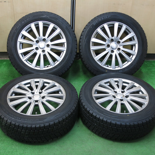 [送料無料]バリ溝！9.5分★スタッドレス 215/60R17 ダンロップ ウインターマックス SJ8 VELVA TESALIA ヴェルヴァ 17インチ PCD114.3/5H★3062401サス