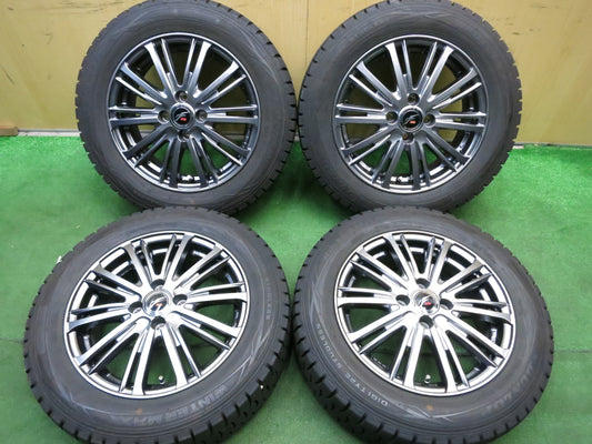 [送料無料]バリ溝！18年！キレイ！ほぼ10分★スタッドレス 175/65R15 ダンロップ ウインターマックス WM01 Fang ファング 15インチ PCD100/4H★2121301Hス