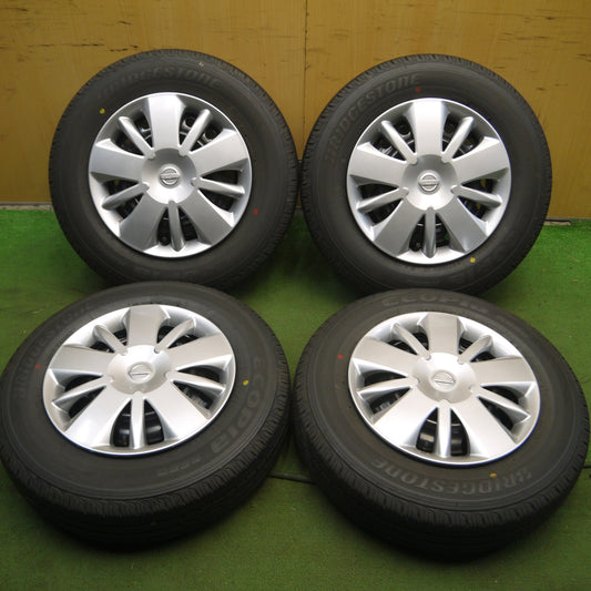 *送料無料* 新車外し!23年★日産 NV200 バネット 純正 スチール 165/80R14 97/95N ブリヂストン エコピア R680 PCD114.3/4H★4020612Hノ
