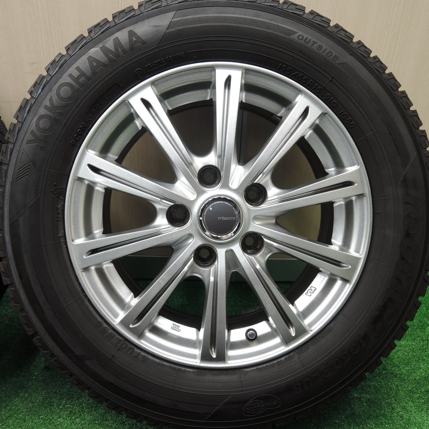 *送料無料*バリ溝！9分★スタッドレス 195/65R15 ヨコハマ アイスガード iG50 プラス MiLLOUS ミルアス 15インチ PCD114.3/5H★4010206HAス