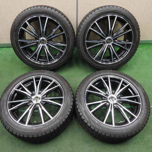 [送料無料] バリ溝！ほぼ10分！キレイ★スタッドレス 235/45R18 ダンロップ ウインターマックス WM02 RiZLEY weds ライツレー 18インチ PCD114.3/5H★4011906TNス