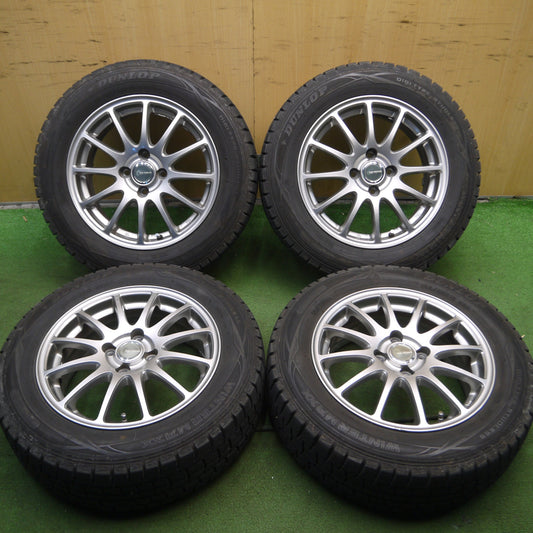 *送料無料* バリ溝！キレイ！9分★スタッドレス 185/65R15 ダンロップ ウインターマックス WM01 ECO FORME エコフォルム PCD100/4H★4022609Hス
