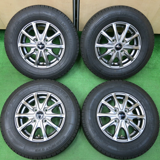 *送料無料* バリ溝！キレイ！ほぼ10分★スタッドレス 145R12 6PR トーヨー デルベックス 934 EuroSpeed MANARAY SPORT マナレイ PCD100/4H★4030608イス