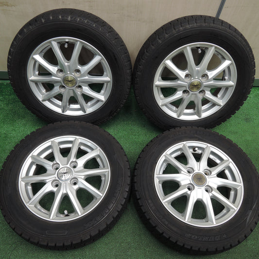 *送料無料*バリ溝!21年!9.5分★スタッドレス 155/65R13 ダンロップ ウインターマックス WM02 EURO SPEED SPIDER-S 13インチ PCD100/4H★3122306HAス