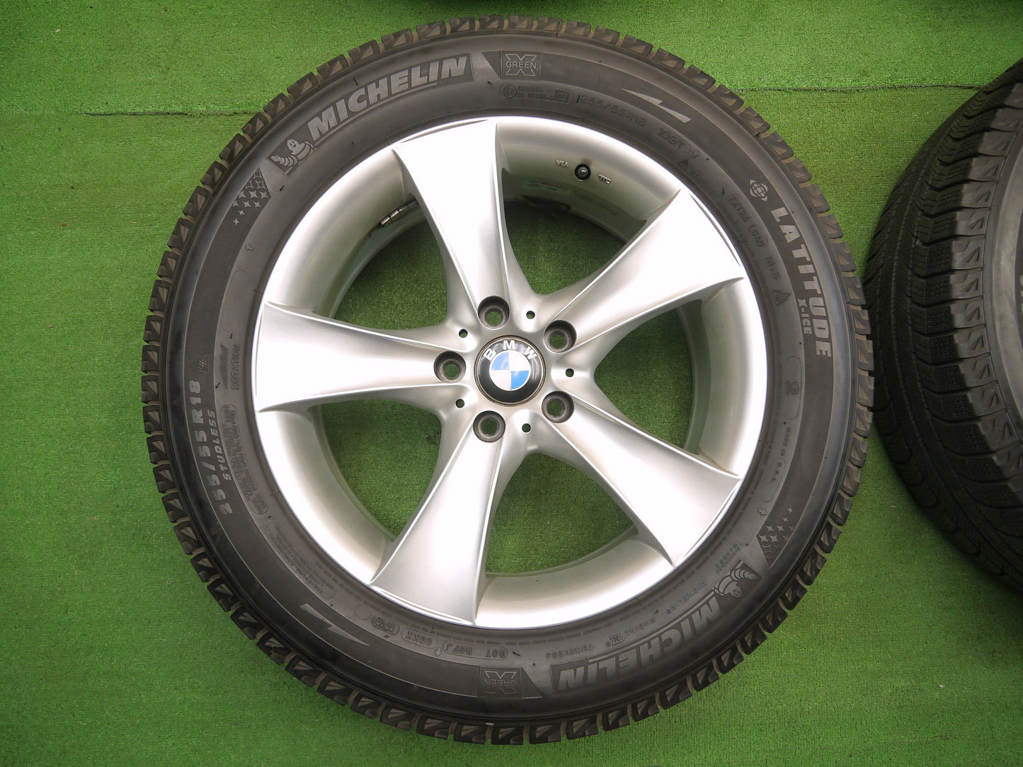 [送料無料]4本価格★BMW X5 純正 255/55R18 スタッドレス ミシュラン LATITUDE X-ICE 18インチ PCD120/5H★2091406アス