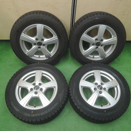 *送料無料*バリ溝!21年!キレイ!9.5分★プリウス等 195/65R15 スタッドレス ダンロップ ウインターマックス WM02 Treffer トレファー 15インチ PCD100/5H★3122711SYス