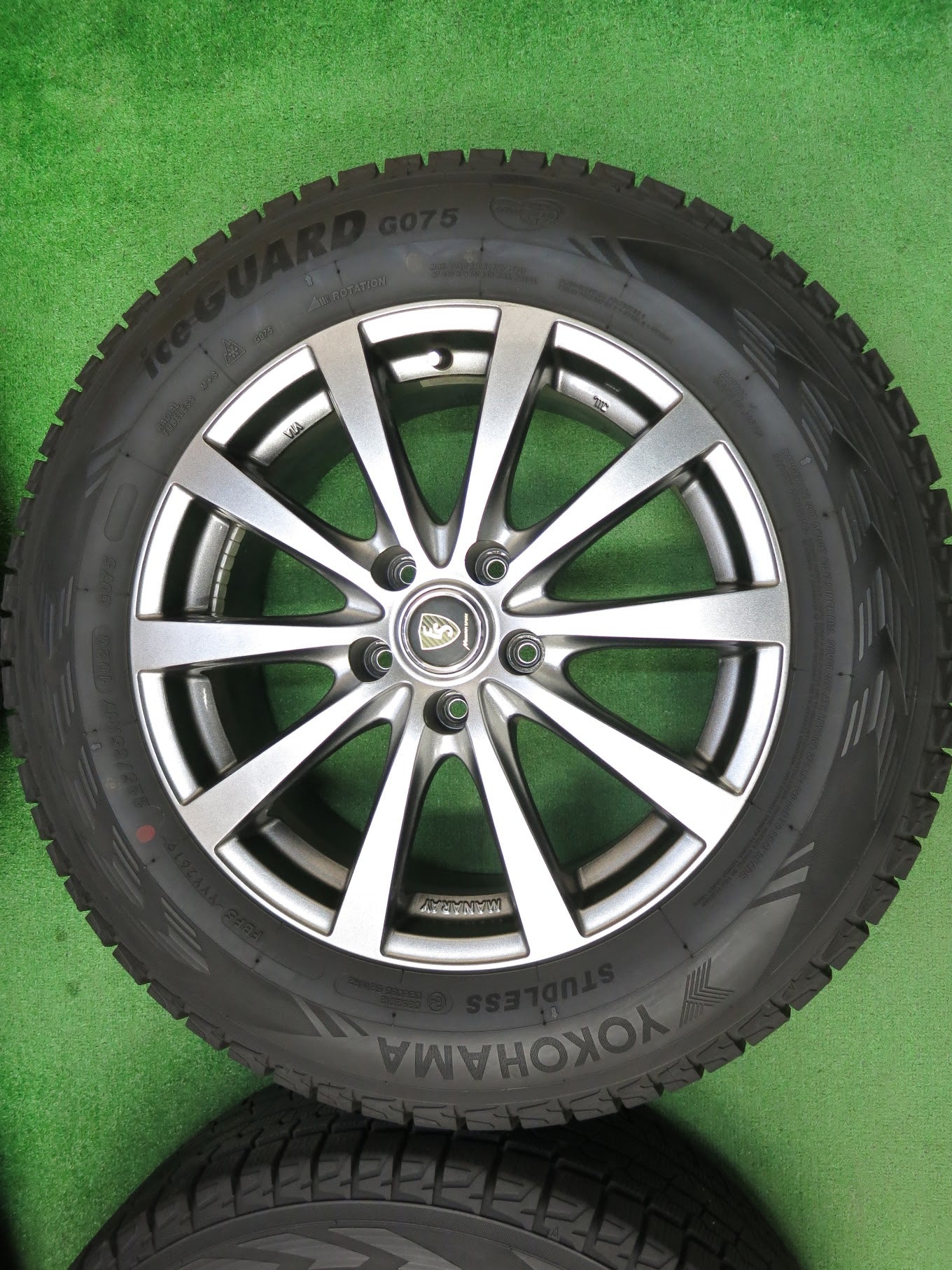 [送料無料]バリ溝！19年！綺麗！9.5分★スタッドレス 225/65R17 ヨコハマ アイスガード G075 MANARAY SPORT マナレイスポーツ 17インチ PCD114.3/5H★3011604ヒス