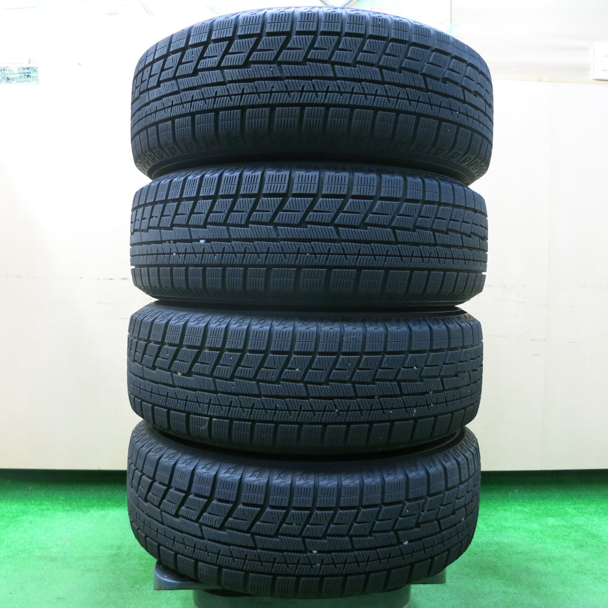 *送料無料*バリ溝！9分★スタッドレス 195/65R15 ヨコハマ アイスガード iG60 社外 アルミ 15インチ PCD100 114.3/5H マルチ★3120902イス