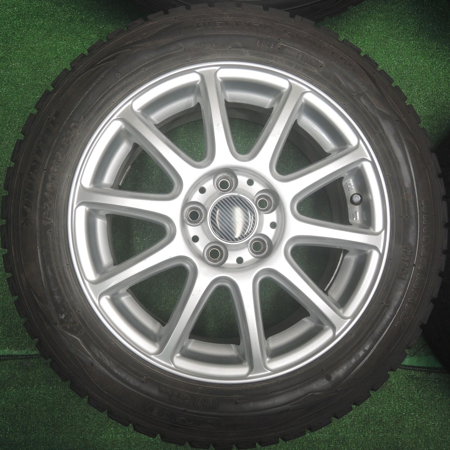 [送料無料]バリ溝！キレイ！9.5分★スタッドレス 185/60R15 ダンロップ ウインターマックス WM01 KIZUNA キズナ 15インチ PCD100/5H★3092010SYス
