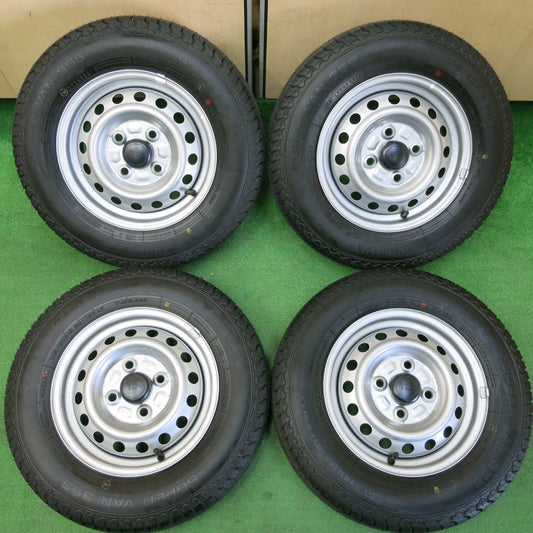 *送料無料*新車外し!22年★ダイハツ ハイゼット 純正 スチール 145/80R12 80/78N ヨコハマ SUPER VAN 355 12インチ PCD100/4H★3123001イノ