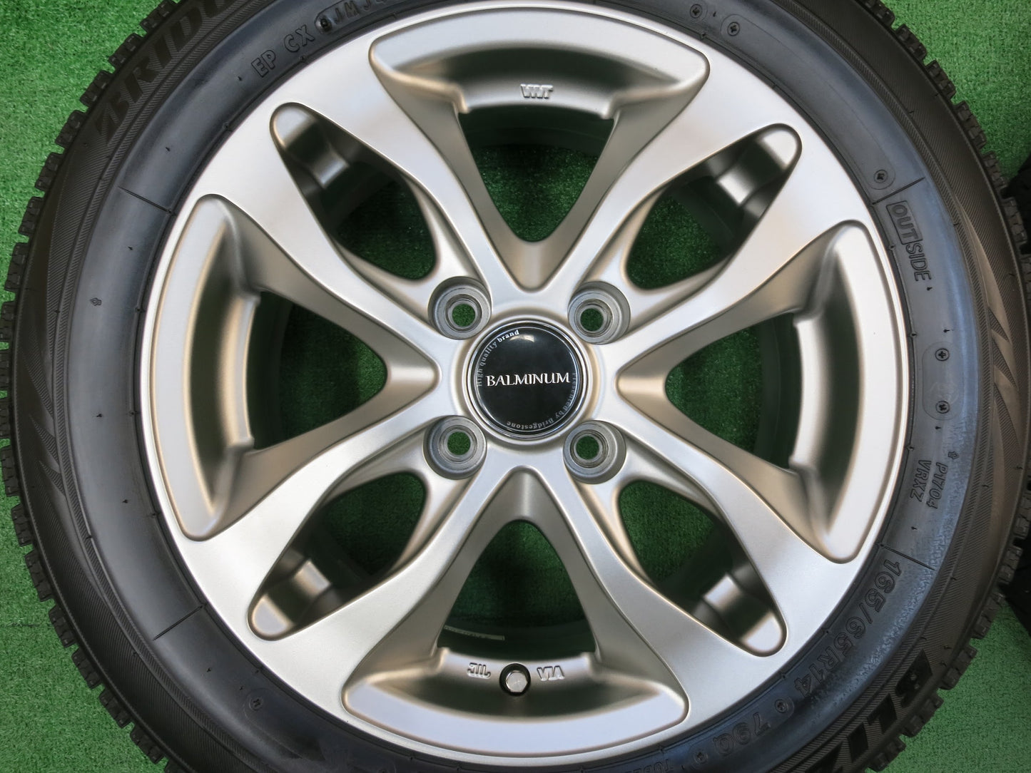 [送料無料]キレイ！19年★スタッドレス 165/65R14 ブリヂストン ブリザック VRX BALMINUM バルミナ 14インチ PCD100/4H★2121908ヒス