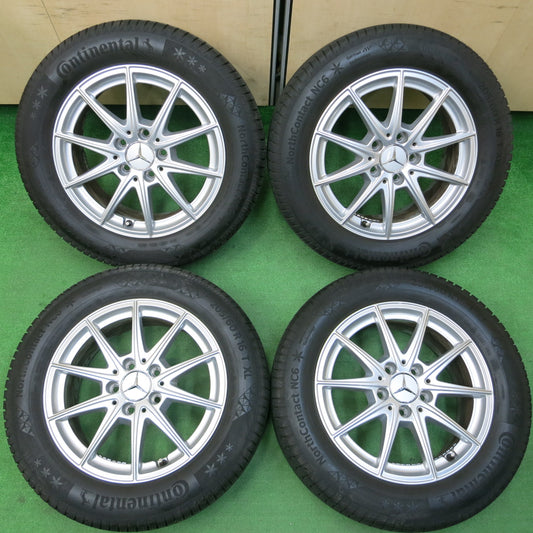*送料無料*バリ溝！キレイ！9.5分以上★ベンツ W177 Aクラス 純正 スタッドレス 205/60R16 コンチネンタル ノースコンタクト NC6 16インチ PCD112/5H★4010502イス