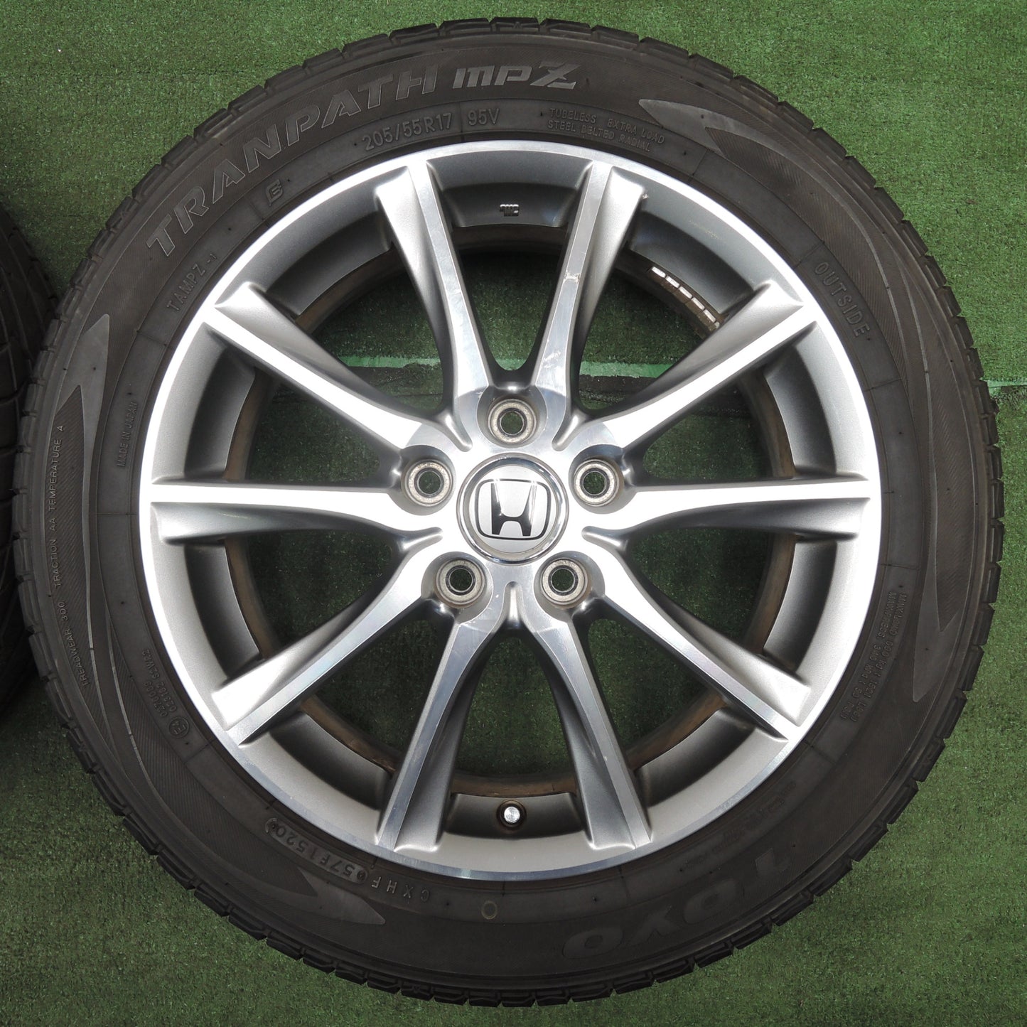 *送料無料* バリ溝！20年！9分★ホンダ ストリーム 純正 205/55R17 トーヨー トランパス MPZ 17インチ PCD114.3/5H★4030804NJノ