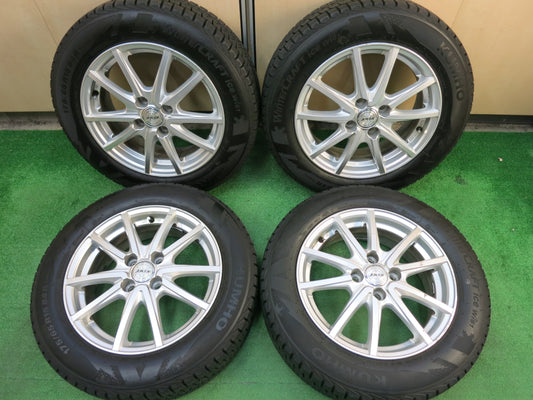[送料無料]バリ溝！21年！ほぼ10分★スタッドレス 175/65R15 クムホ ウインタークラフト アイス Wi61 JOKER weds ジョーカー 15インチ PCD100/4H★3022205ヒス