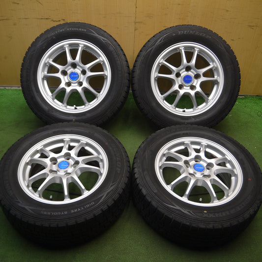 *送料無料*バリ溝！9分★スタッドレス 195/65R15 ダンロップ ウインターマックス WM01 ECO FORME エコフォルム 15インチ PCD114.3/5H★3102704Hス