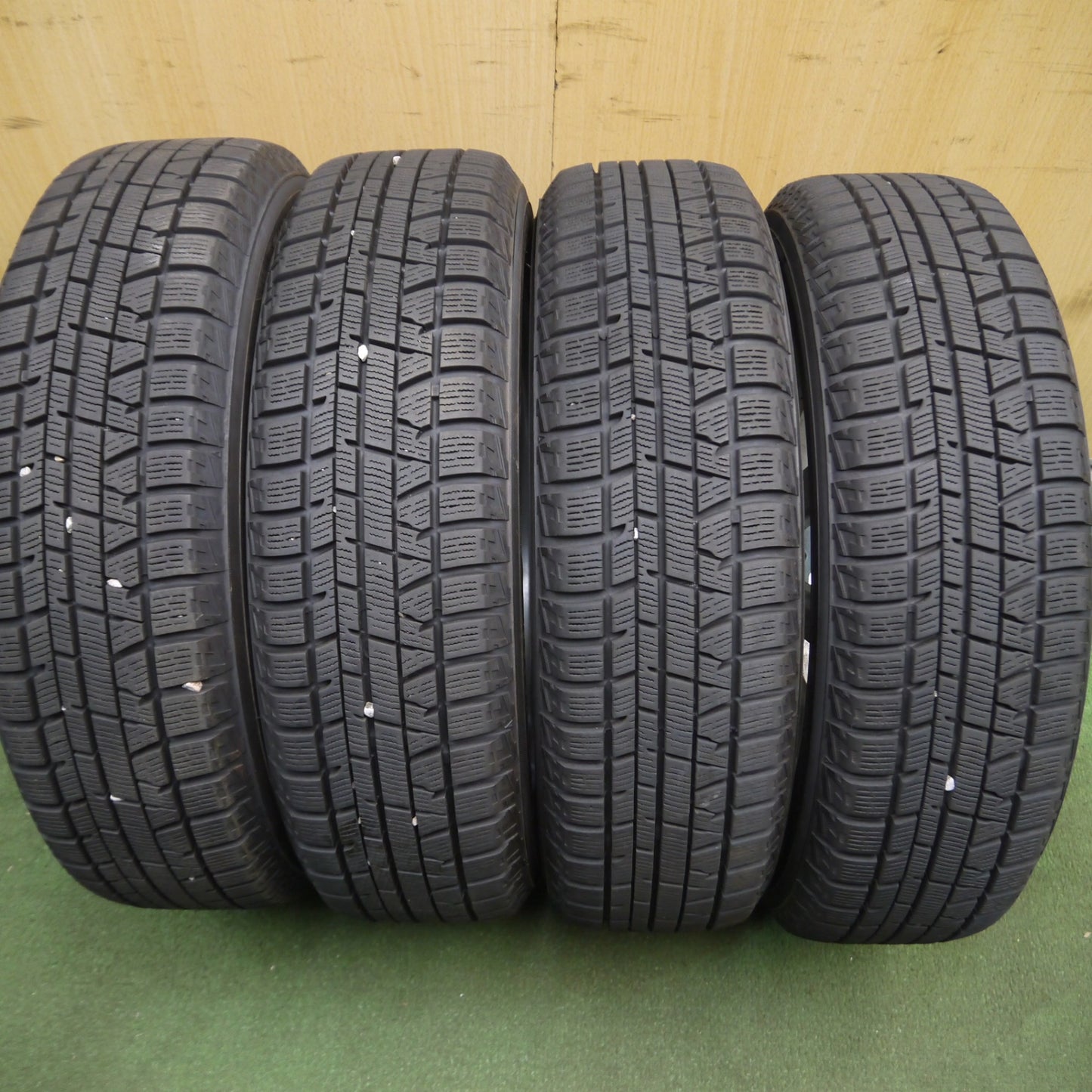 *送料無料*超バリ溝！キレイ！9.5分以上★スタッドレス 155/65R14 ヨコハマ アイスガード iG50 プラス WEZEN 14インチ PCD100/4H★4013008Hス