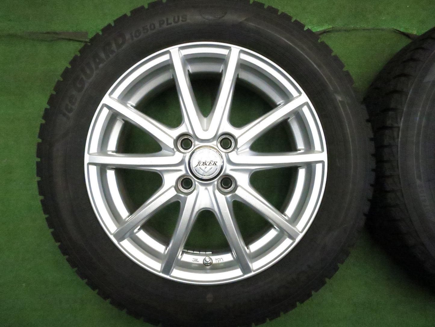 [送料無料]バリ溝！キレイ！ほぼ10分★スタッドレス 175/65R15 ヨコハマ アイスガード iG50 プラス JOKER weds ジョーカー 15インチ PCD100/4H★3021414Hス