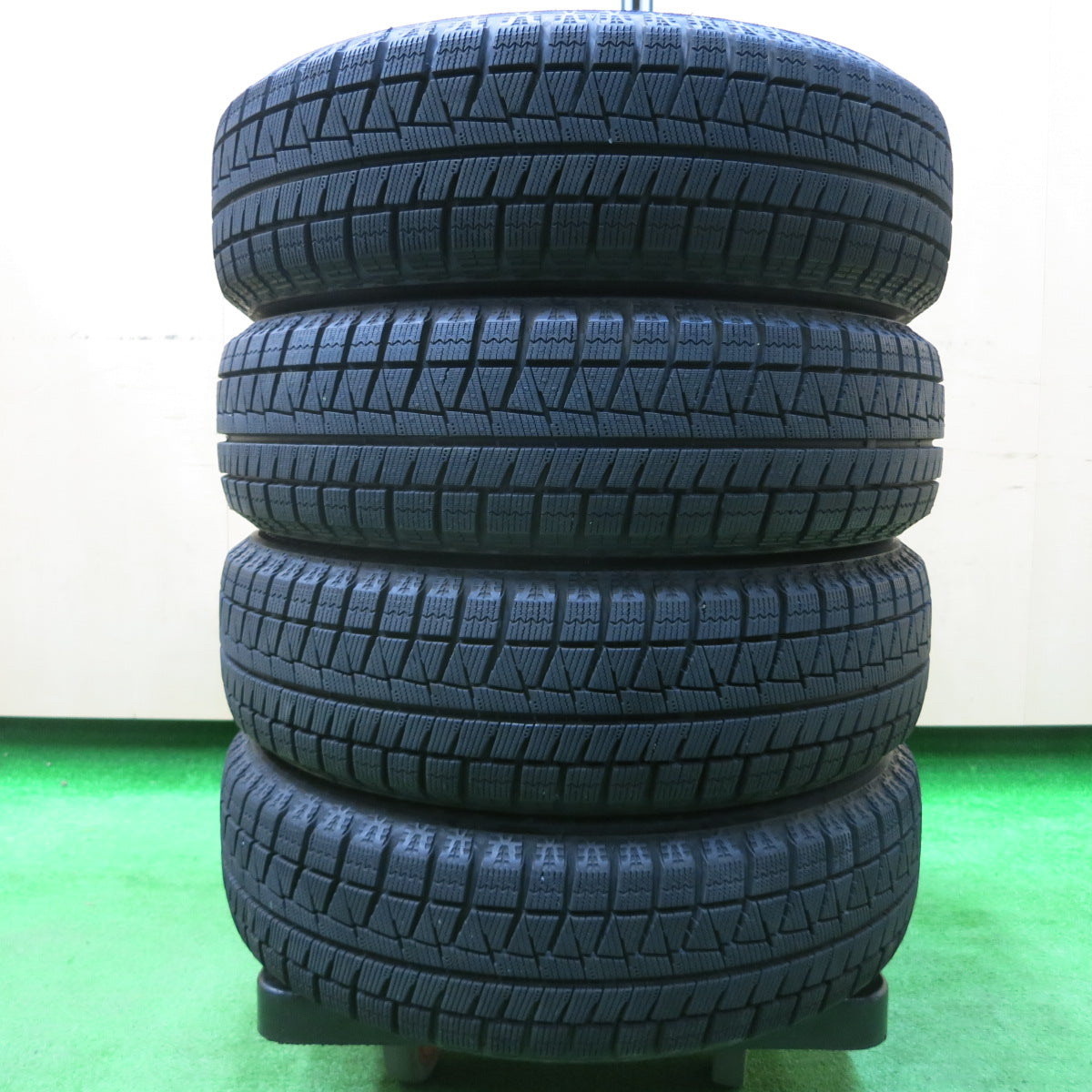 *送料無料*バリ溝！キレイ！ほぼ10分★スタッドレス 155/65R14 ブリヂストン アイスパートナー2 TOPRUN トップラン 14インチ PCD100/4H★3121905イス