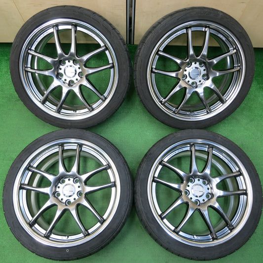 *送料無料*4本!22年★WORK EMOTION ECR2P 225/40R18 255/35R18 ニットー NT555 G2 ワークエモーション PCD114.3/5H★4012905イノ