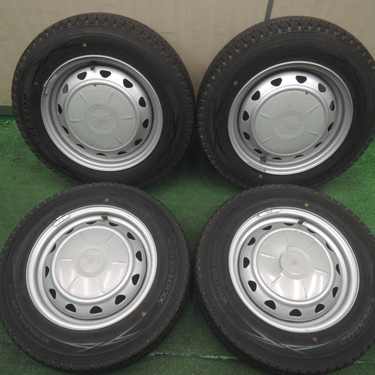 [送料無料]バリ溝！9.5分★スタッドレス 155/80R14 88/86N ダンロップ ウインターマックスSV01 スチール ホイール 14インチ PCD100 114.3/4H マルチ★3111814HAス