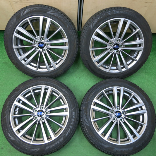 *送料無料*バリ溝！22年！キレイ！9.5分以上★スバル インプレッサ スポーツ 純正 205/50R17 スタッドレス ブリヂストン ブリザック VRX3 PCD100/5H★3122903イス
