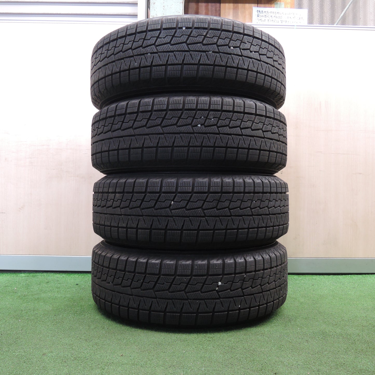 *送料無料*超バリ溝！21年！キレイ！ほぼ10分★ワーゲン等 MSW O・Z 195/60R16 スタッドレス ヨコハマ アイスガード iG70 16インチ PCD112/5H★3121408NJス