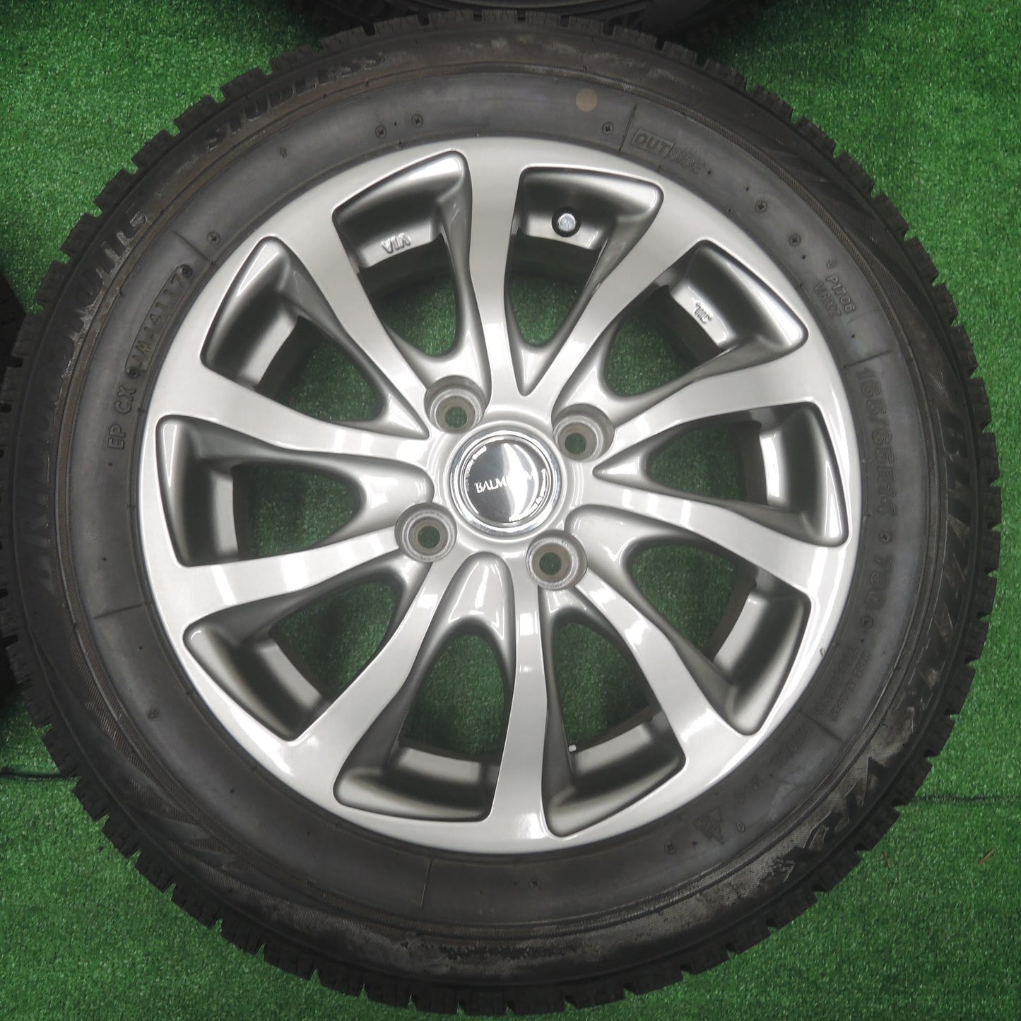 [送料無料]超バリ溝！キレイ！ほぼ10分★スタッドレス 165/65R14 ブリヂストン ブリザック VRX BALMINUM バルミナ 14インチ PCD100/4H★3081506SYス