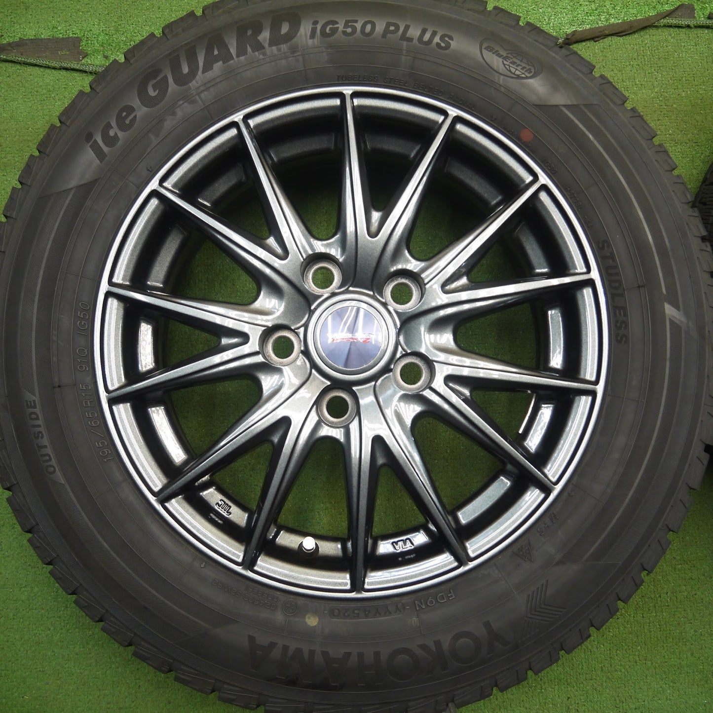 [送料無料]バリ溝！20年！綺麗！9.5分★スタッドレス 195/65R15 ヨコハマ アイスガード iG50 プラス VELVA SPORTZ ヴェルヴァ 15インチ PCD114.3/5H★3071002Hス