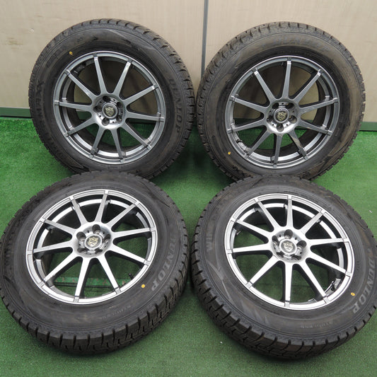 *送料無料*超バリ溝!22年!9.5分以上★XV フォレスター等 225/60R17 スタッドレス ダンロップ ウインターマックス WM02 社外 アルミ 17インチ PCD100/5H★3122313HAス