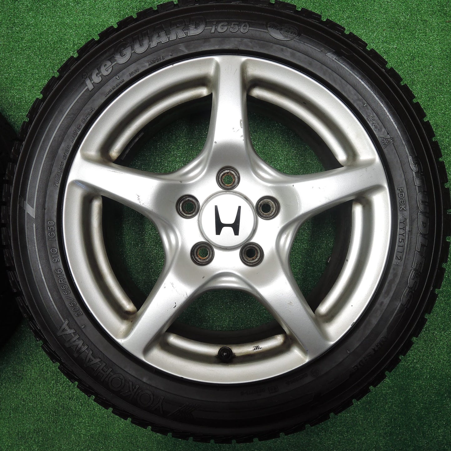 [送料無料]4本価格★ホンダ S2000 純正 205/55R16 スタッドレス ヨコハマ アイスガード iG50 16インチ PCD114.3/5H★3081003NJス